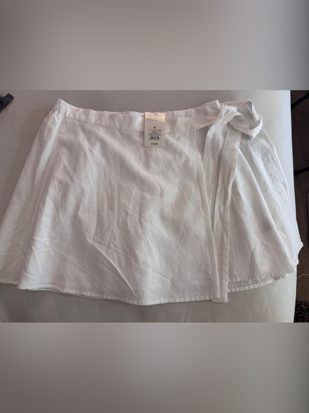 a new day White Wrap Tie Mini Skirt